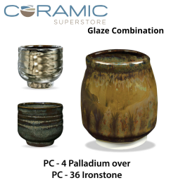 Palladium PC-04 over Ironstone PC-36 Pottery Cone 5 Glaze Combination Palladium PC-04 over Ironstone PC-36 Pottery Cone 5 Glaze Combination